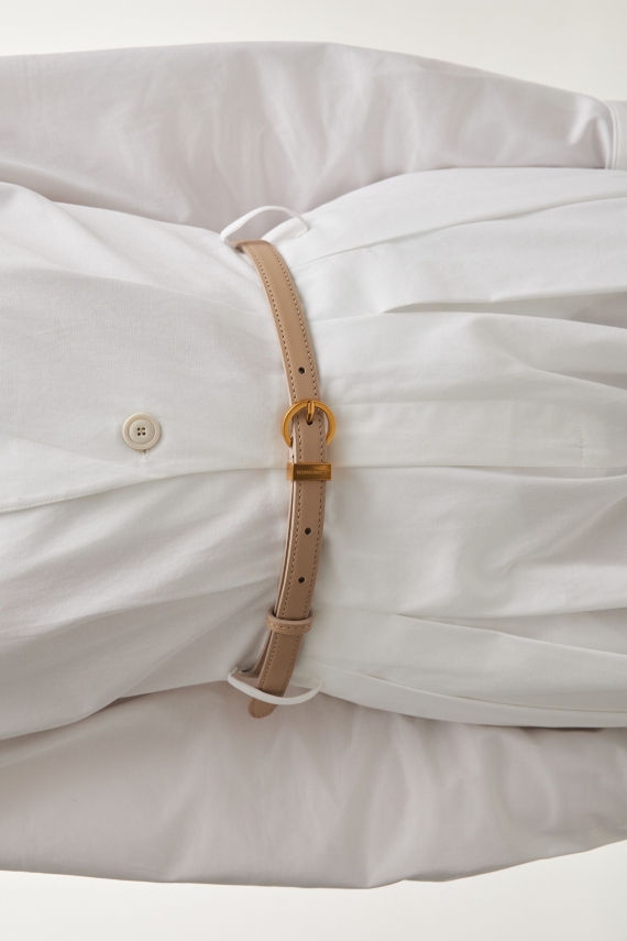 ROCKY LEATHER BELT BEIGE