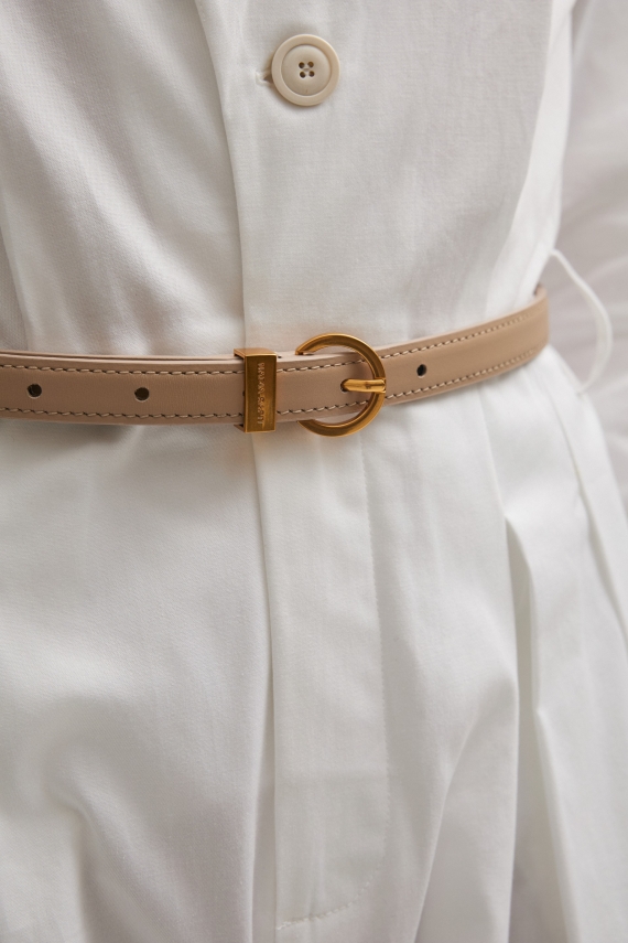 ROCKY LEATHER BELT BEIGE