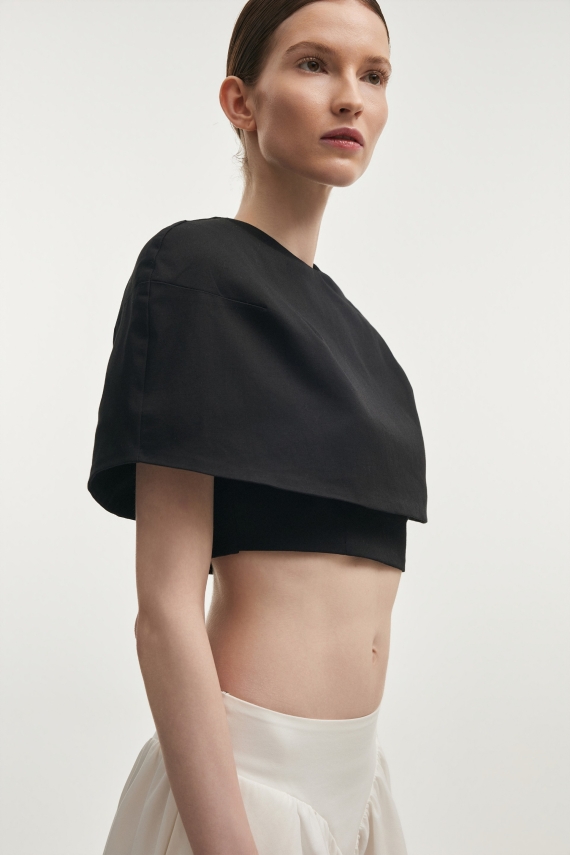 LETICIA CAPE TOP BLACK