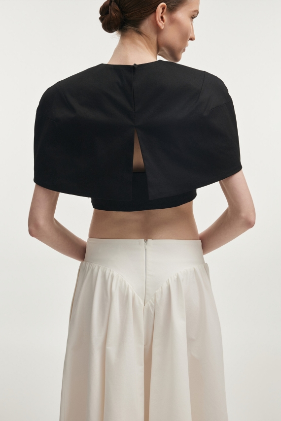 LETICIA CAPE TOP BLACK