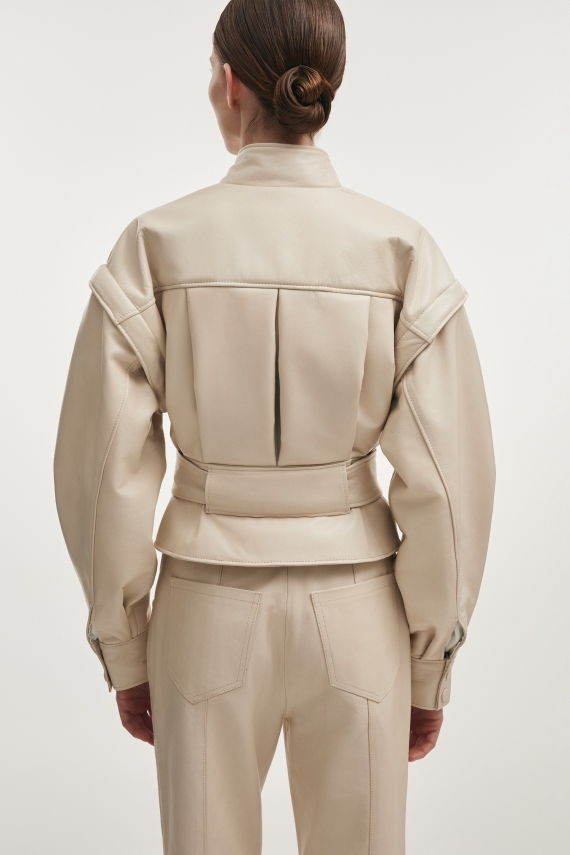 TEMPEST LEATHER JACKET OFF WHITE