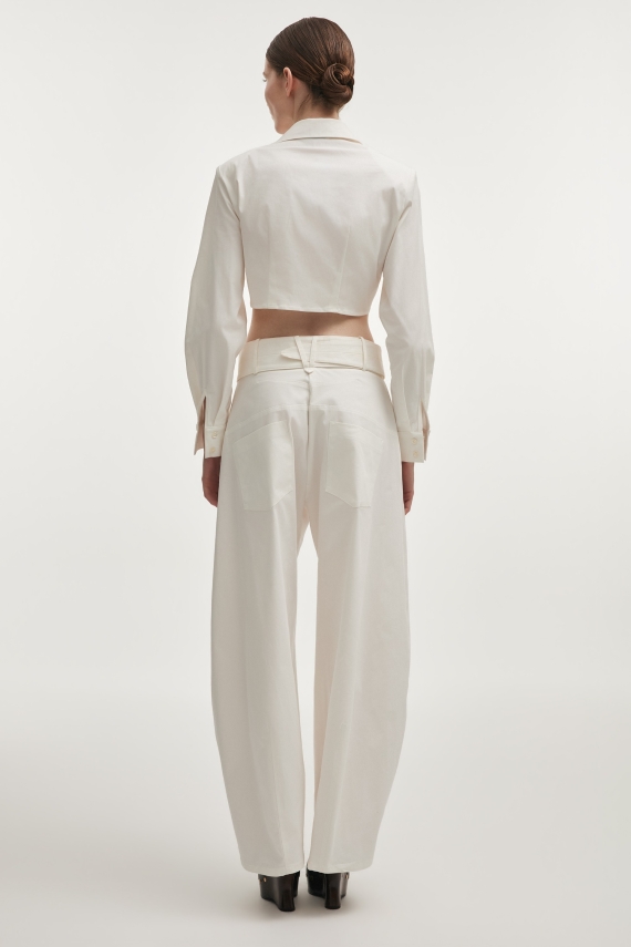 PURE CROP SHIRT WHITE