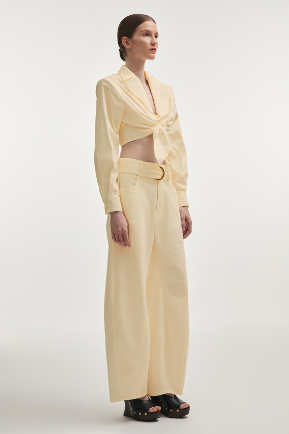 PURE BARREL TROUSERS BUTTER YELLOW