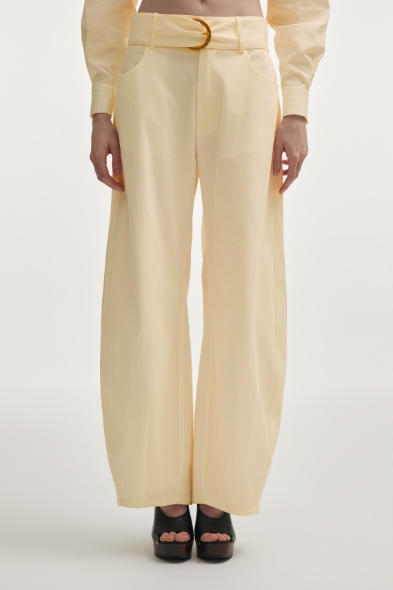 PURE BARREL TROUSERS BUTTER YELLOW
