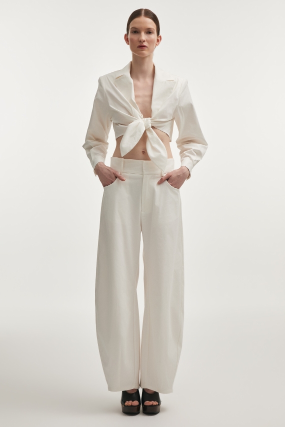 PURE CROP SHIRT WHITE