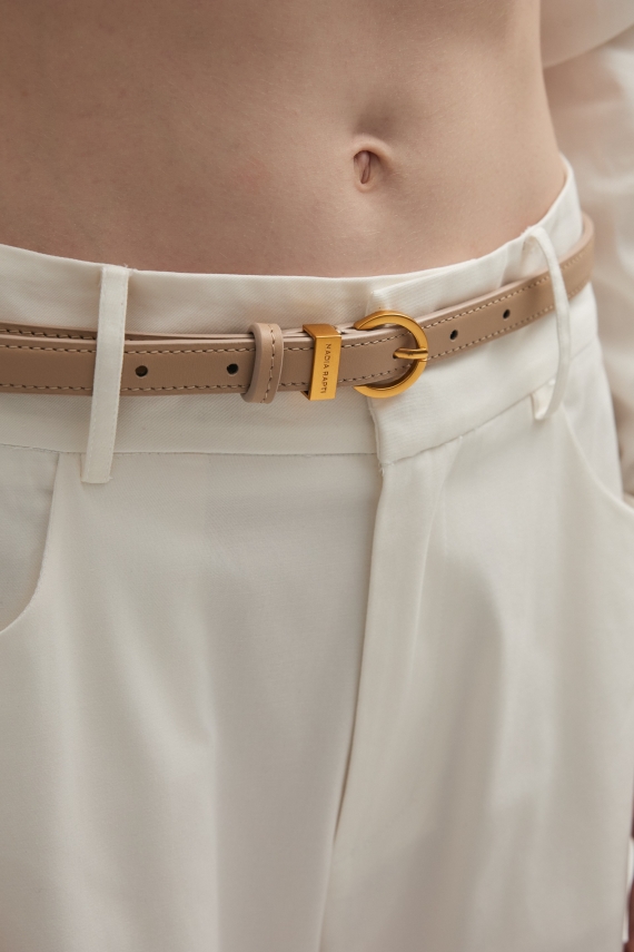 ROCKY LEATHER BELT BEIGE