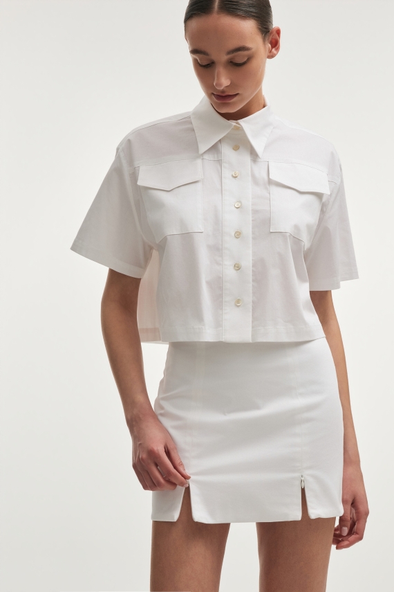 STILL LIFE MINI SKIRT WHITE