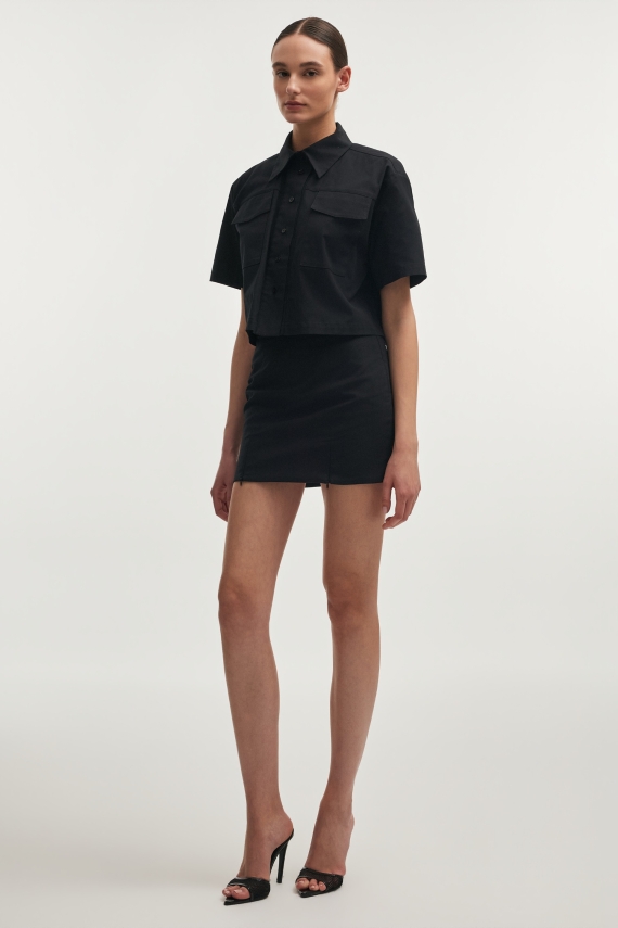 STILL LIFE MINI SKIRT BLACK