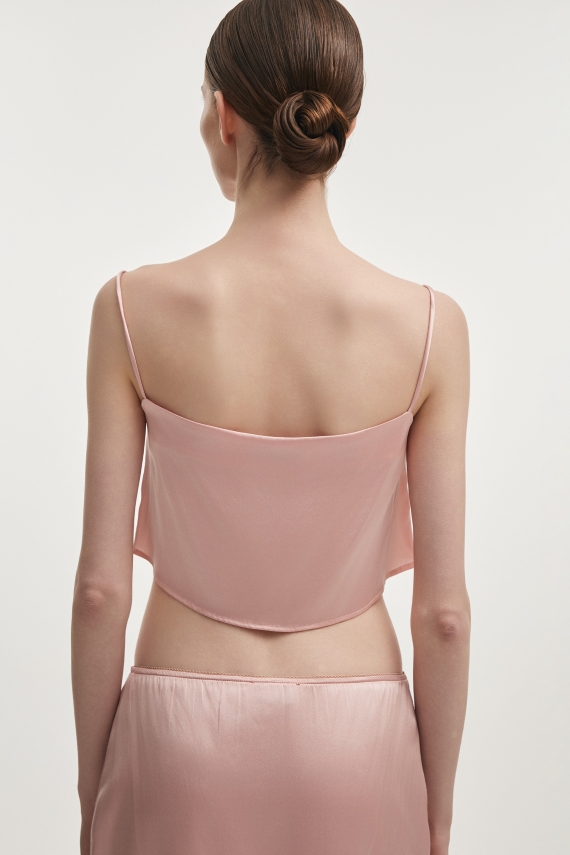 NAIA SILK CROP TOP PINK