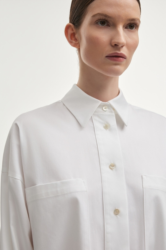 STILL LIFE SHIRT DRESS WHITE