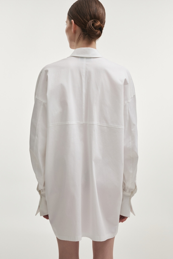 STILL LIFE SHIRT DRESS WHITE