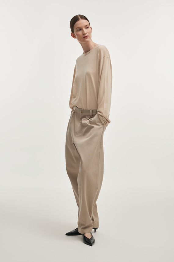 MUSE TROUSERS GREIGE