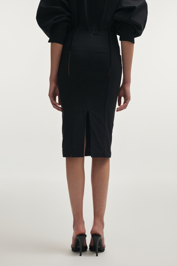 DAMA MIDI SKIRT BLACK