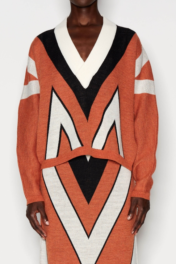  TEXTILE CREATURE KNITTED BLOUSE