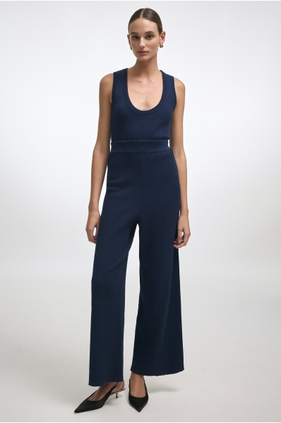 ROXANNE KNIT TROUSERS BLUE