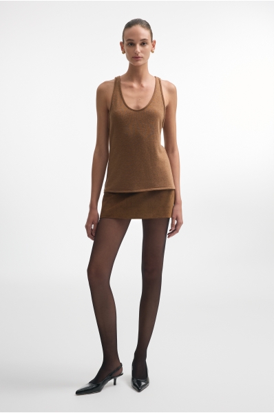 WHITNEY TOP BROWN