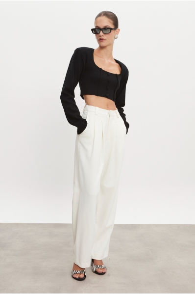 HOURGLASS TROUSERS OFF WHITE WOMEN/MEN