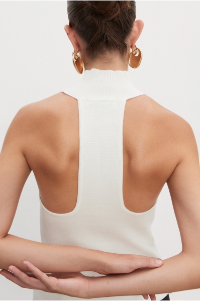 HEAVEN KNITTED TOP OFF WHITE