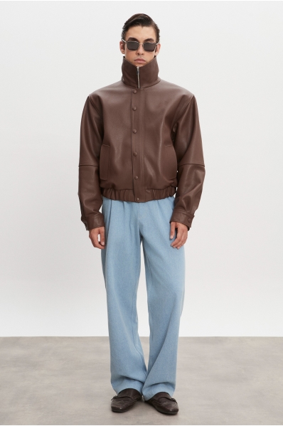 MEGAN LEATHER JACKET RUSTIC BROWN MEN