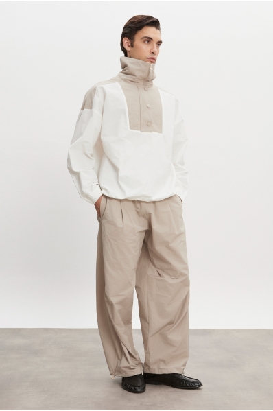 PAOLO WIND ANORAK MEN WHITE/GREIGE
