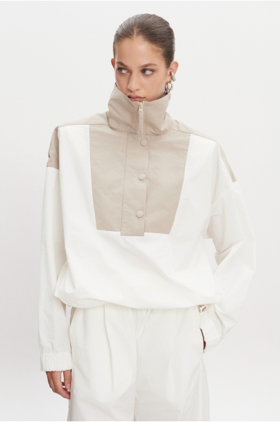 PAOLO WIND ANORAK WOMEN WHITE/GREIGE