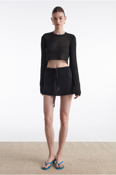 VOYAGE MINI SKIRT BLACK