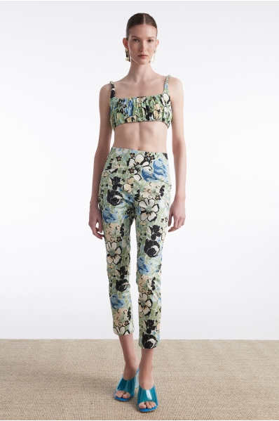 ALICE TROUSERS FLORAL BLUE