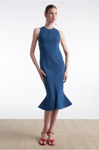 SALTWATER DENIM DRESS BLUE