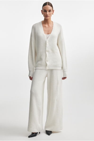 DONNA KNITTED CARDIGAN WHITE