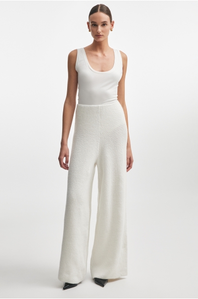 DONNA KNITTED TROUSERS WHITE