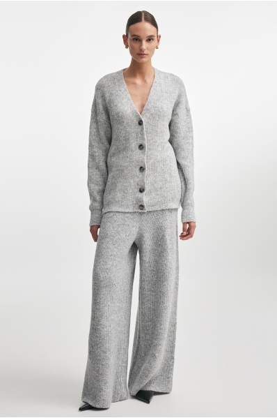 DONNA KNITTED CARDIGAN GREY