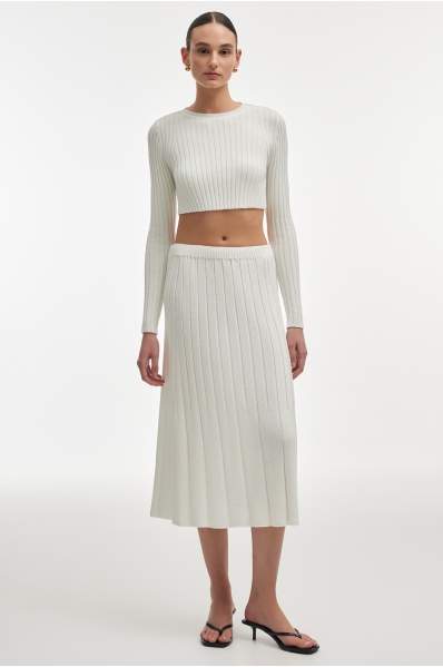 FEMME KNITTED SKIRT WHITE