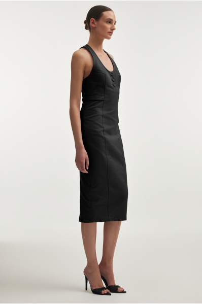 MUSE MIDI DRESS BLACK