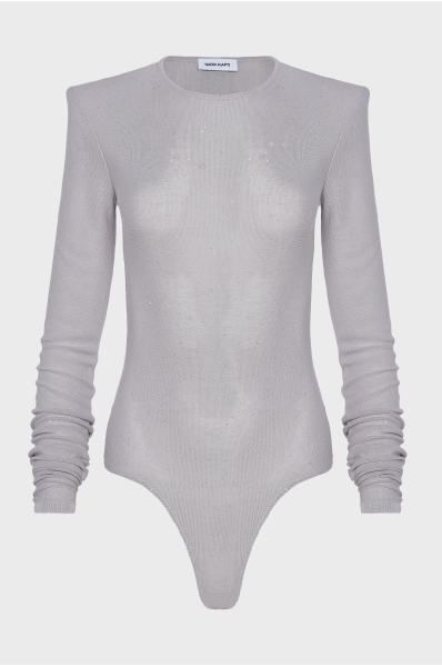MAGNETIC KNITTED BODYSUIT GREY