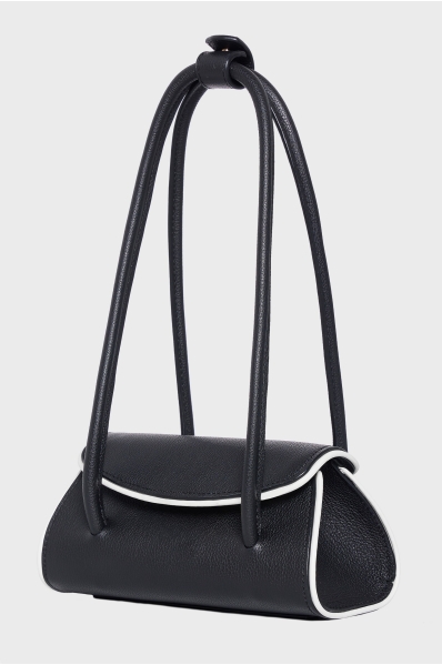 CRUELLA LEATHER BAG BLACK/WHITE