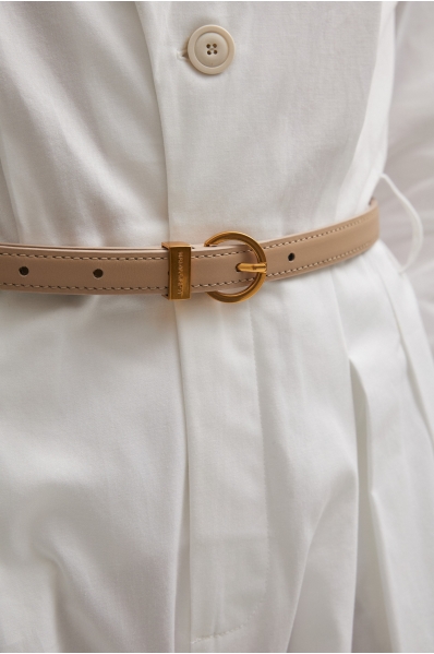 ROCKY LEATHER BELT BEIGE