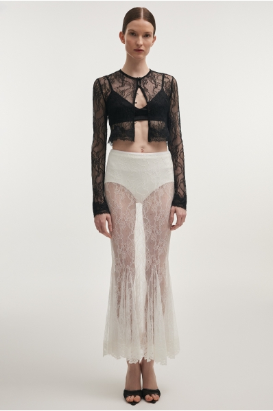VEIL MAXI SKIRT WHITE