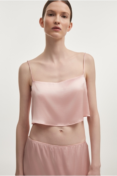 NAIA SILK CROP TOP PINK